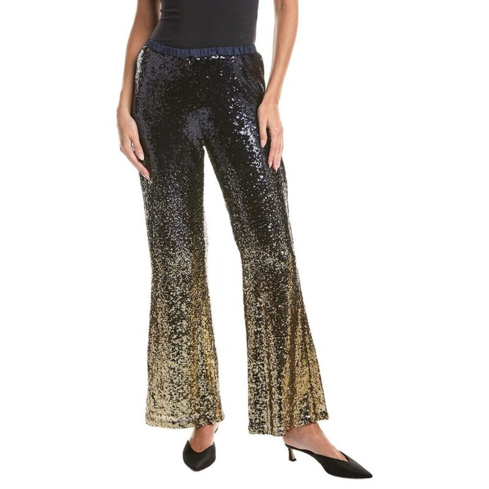 Johnny Was Womens Selya Sequin Pant, Navy